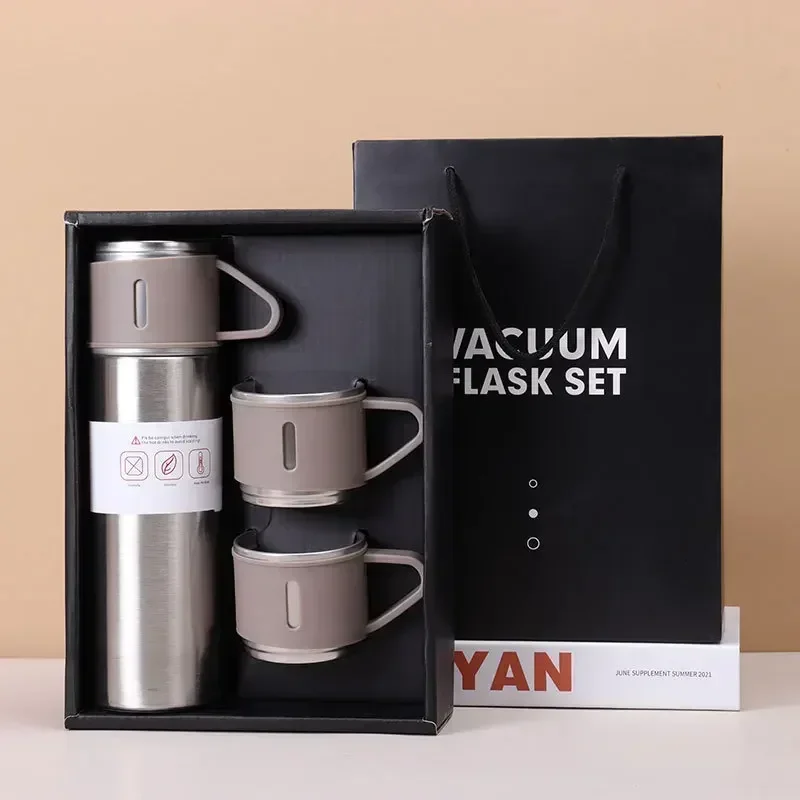 thumbnail image 1 of 500ML 304 Stainless Steel Vacuum Insulated Bottle Gift Set Coffee Mug Business Style Insulated Water Bottle for Tea Coffee Drink, 1 of 5