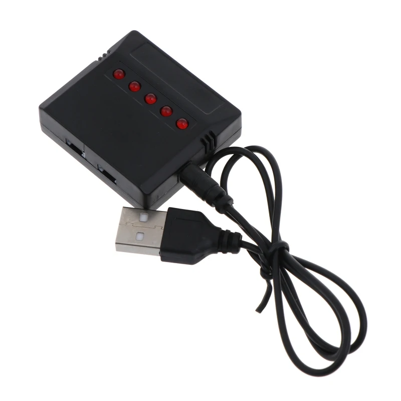 5 in 1 3.7V Lipo Battery Charger USB Port with LED Indicated for KY601S SYMA X5 X5S X5C X5SC X5SH X5SW Drone W3JD drone battery charger lipo battery charger