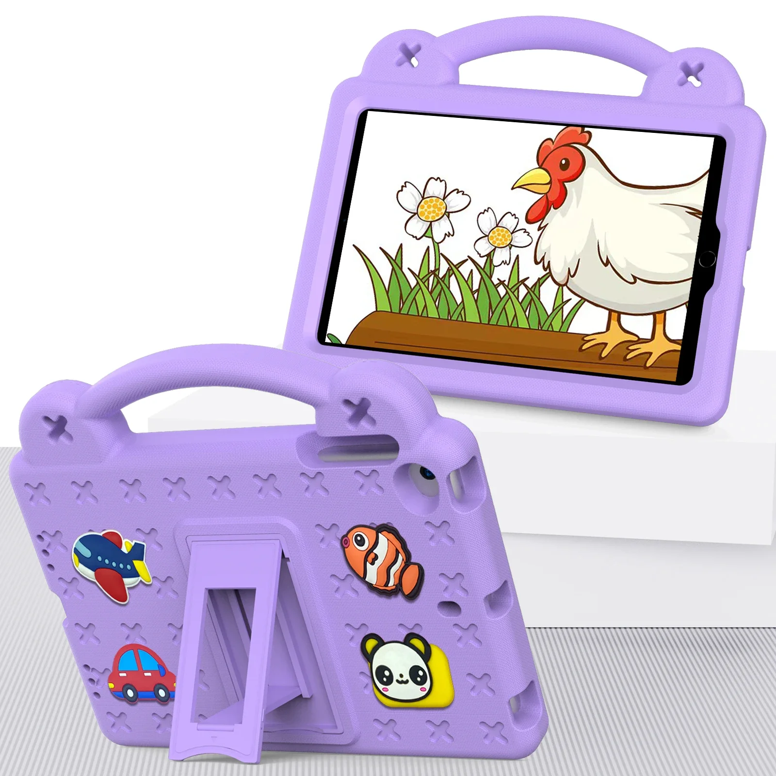 Children's Shockproof Cartoon Bear Tablet Case, EVA Foam Protection, 7.9-Inch