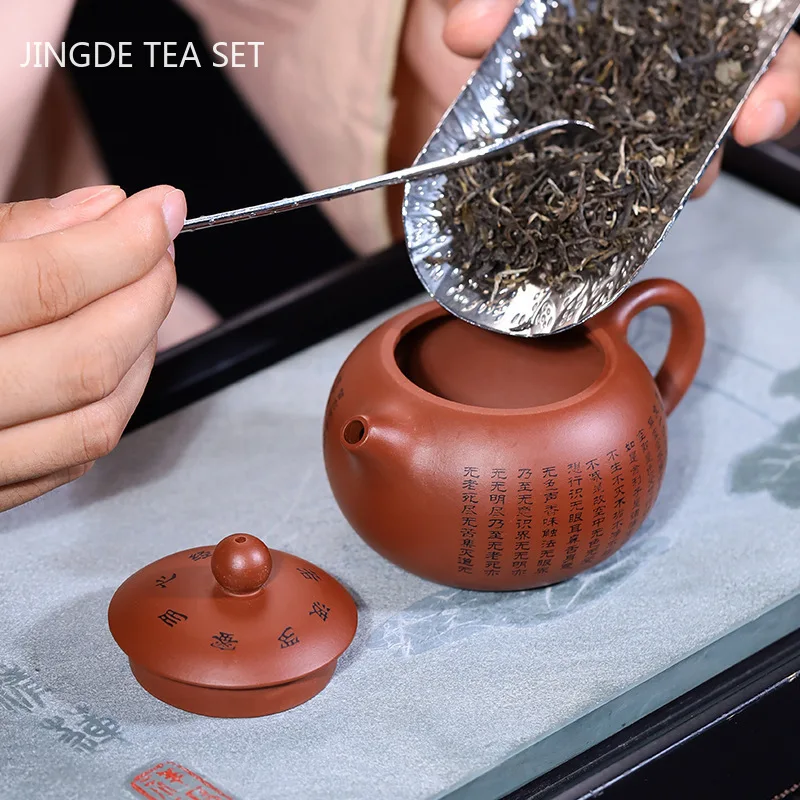 Yixing Raw Ore Dahongpao Xishi Tea Pot Handmade Ball Hole Filter Teapot Chinese Purple Clay Beauty Kettle Home Teaware 130ml