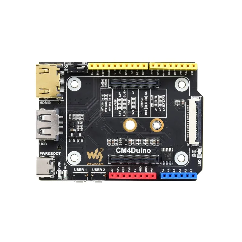 Arduino Compatible Base Board For Raspberry Pi Compute Module 4, Hdmi-Campatiable, Usb, M.2 Slot  73.58 × 53.34Mm