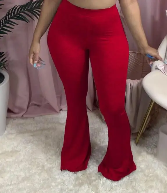 

2023 New Fashion Women's Pants Elegant Autumn Sexy High Waist Tight Flare Casual Pants Female Trouser Casual Bottom