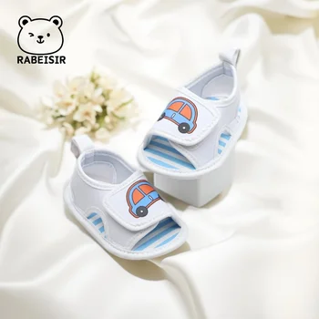 Sandali per bambini piccoli, scarpe anteriori con suola morbida per auto, traspiranti e antiscivolo, adatti per l'uso quotidiano e le vacanze, stili primaverili ed estivi 1