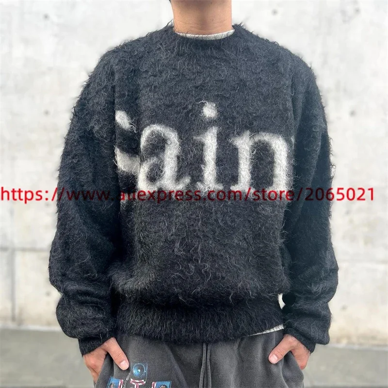 Mohair SAINT Sweater Men Women 1:1 Top Quality CREW NECK Knit Sweatshirts 2