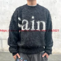 Mohair SAINT Sweater Men Women 1:1 Top Quality CREW NECK Knit Sweatshirts 2