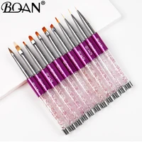 BQAN Nail Art Stripe Lines Liner Painting Cat Eye Brush Acrylic UV GEL Extension Builder Drawing Rhinestone Handle Pen 2