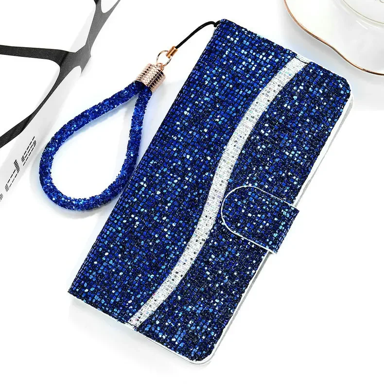 Bling Flip Glitter Wallet Book Case