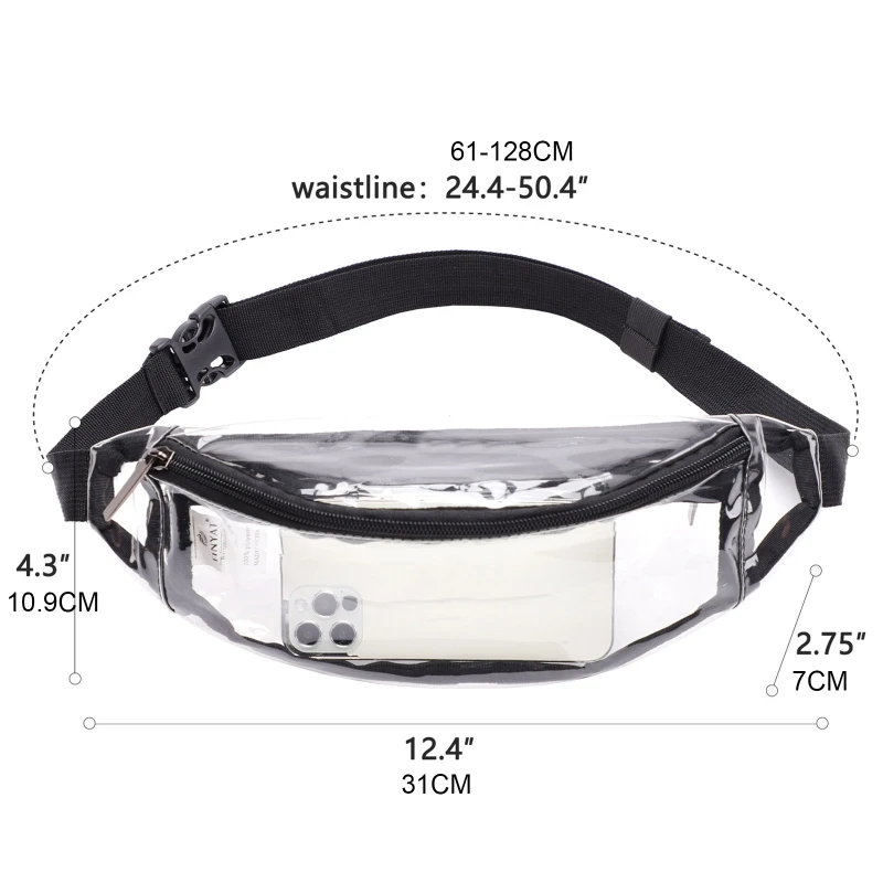 Fashion PVC Fanny Packs for Women Waist Bags Shoulder Shopping Bag Travel