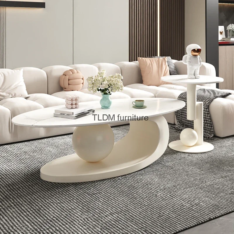 

Эстетические овальные прозрачные журнальные столики, современный дизайн, металлический, гостиничный, белый, скандинавский журнальный столик для гостиной, низкая мебельная мебель для дома