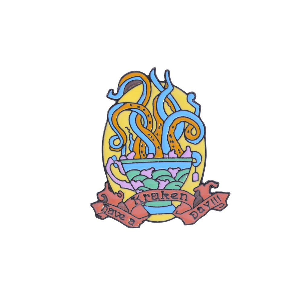 All'Ingrosso Mitico Polpo Mostro Cthulhu Spille Hanno Un Giorno Kraken Spille Giacca Zaino Vestiti Borsa Distintivo Per Uomo Donna Regalo