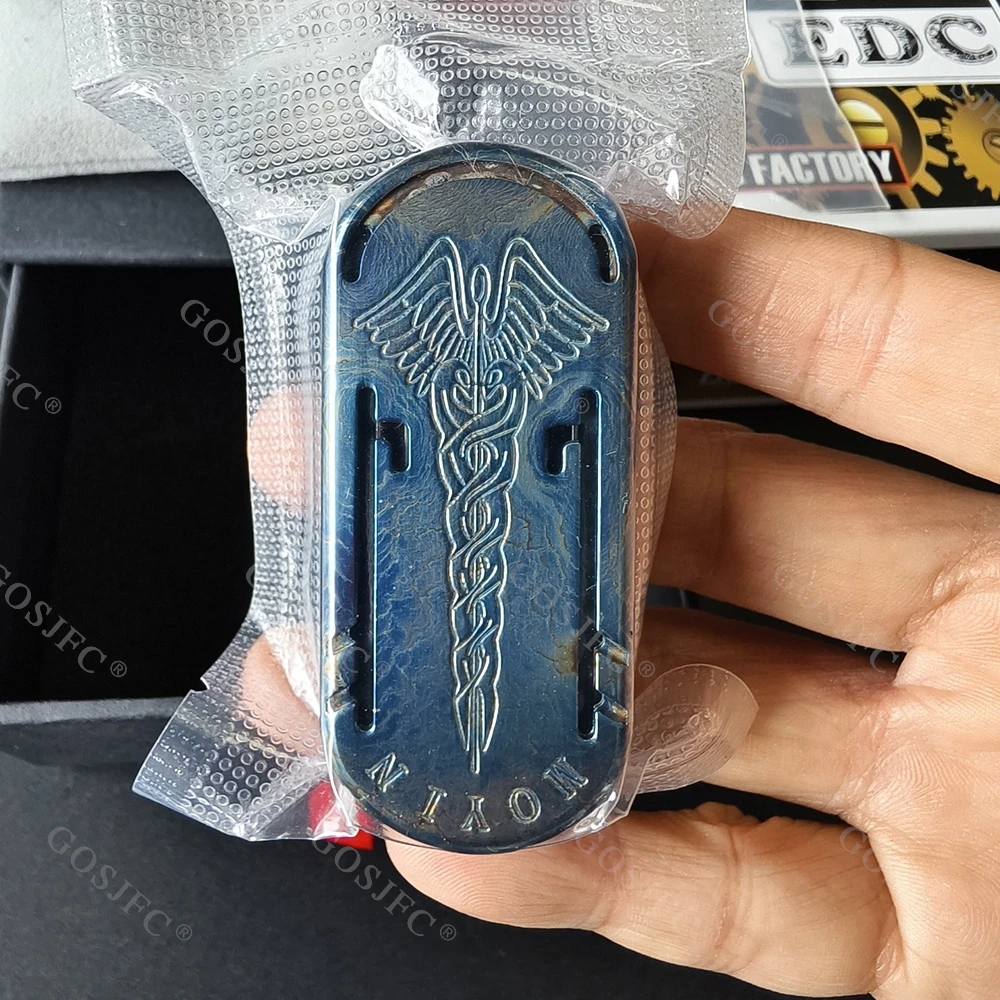 ZDEDCメイク音叉フィジェットスライダー チタン合金プッシュスライダー