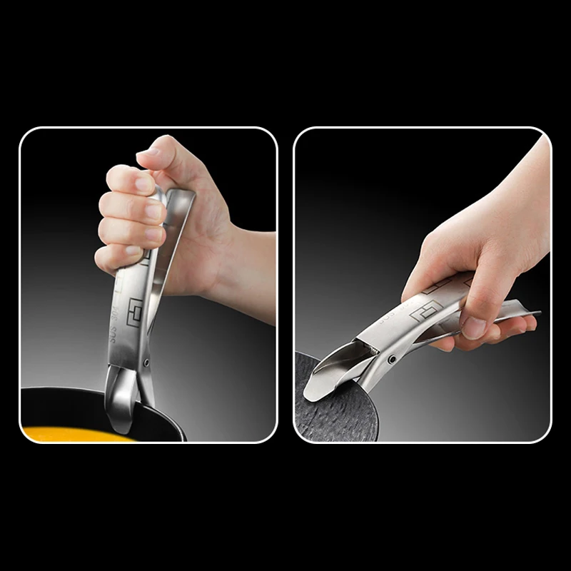 Stainless Steel Gripper Clips Hot Dish Plate Anti-Scald Clip Non-slip Bowls Clamp Holder For Frying Pans Air Fryer Steamers Oven