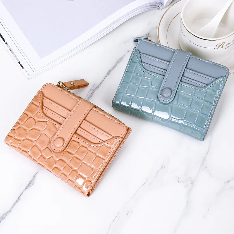 2022 New Women Small Wallet Female Stone Pattern Zipper Coin Purses Card Holder Wallet Ladies Clutch Money Bags for Girls