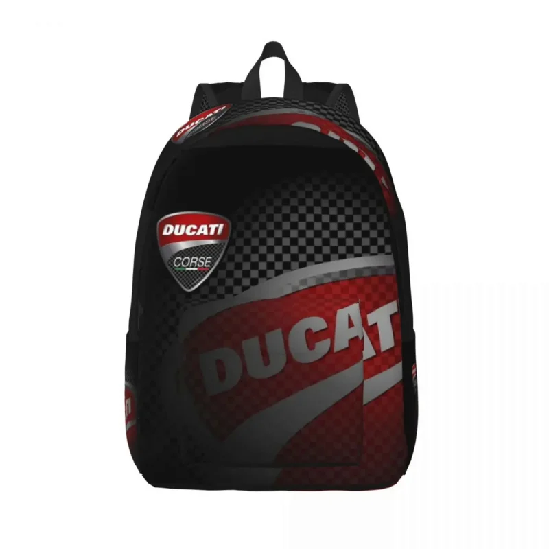 Ducatis Racing Motorcycle Backpack Elementary High College School Student Bookbag Teens Daypack Sports charli damelio backpack children cosplay bookbag all match junior high school student schoolbag teens cartoons casual backpack