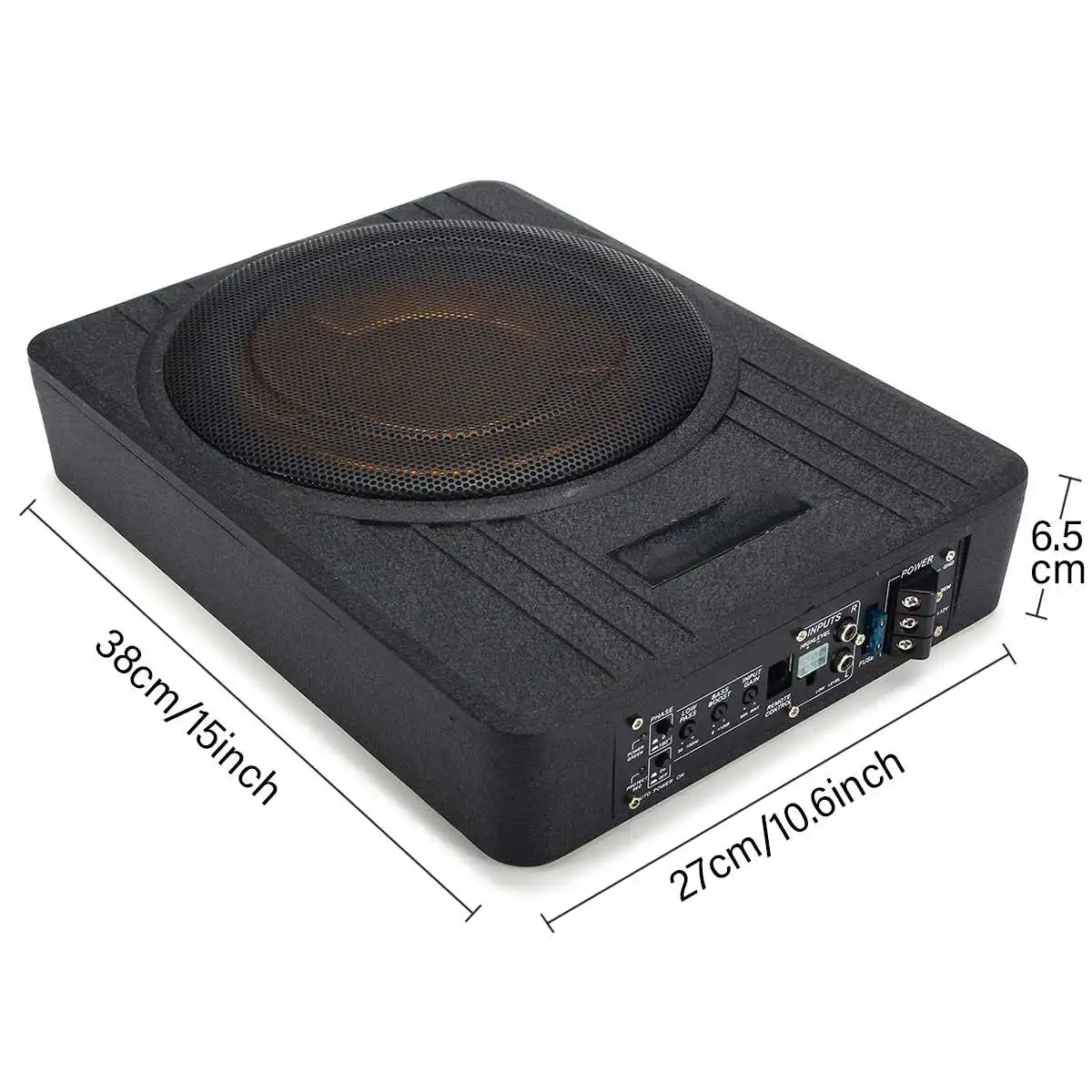 12V 600W Car Subwoofer Car Audio 10 Inch Slim Under Seat Active Subwoofer Bass Amplifier Speaker Amplifier Subwoofers Woofer