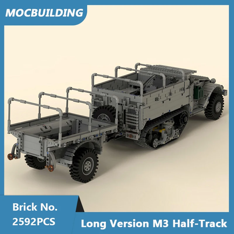 MOC-Bausteine, Willys mit Anhänger, ikonisches Geländewagen, Peterbilt 389, große LKW-Serie, zum Zusammenbauen von Ziegelsteinen, Sammlung, Spielzeug, Geschenk – Detail 23