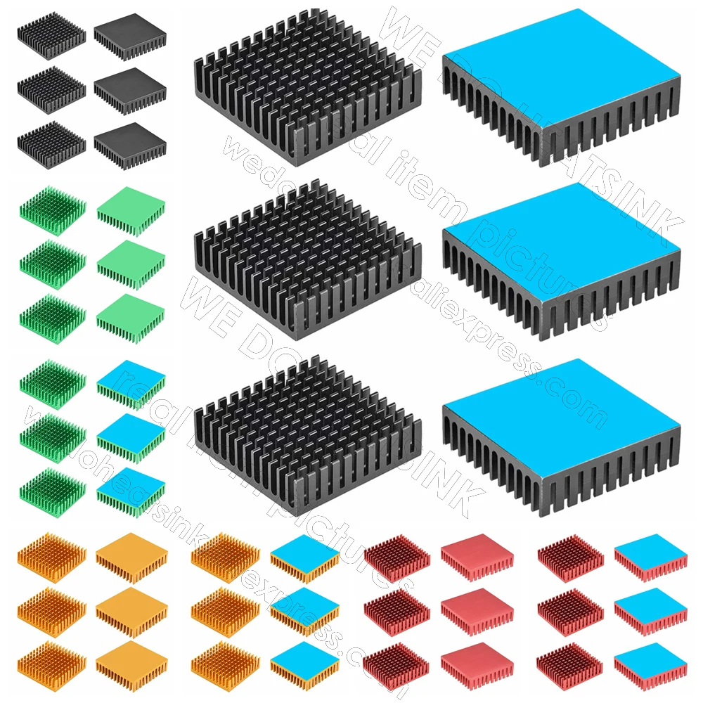 WE DO HEATSINK 40x40x11mm Without or With Thermal Pad 3D Printer Parts Black Aluminum Heatsink for Nema17 42 Stepper Motor