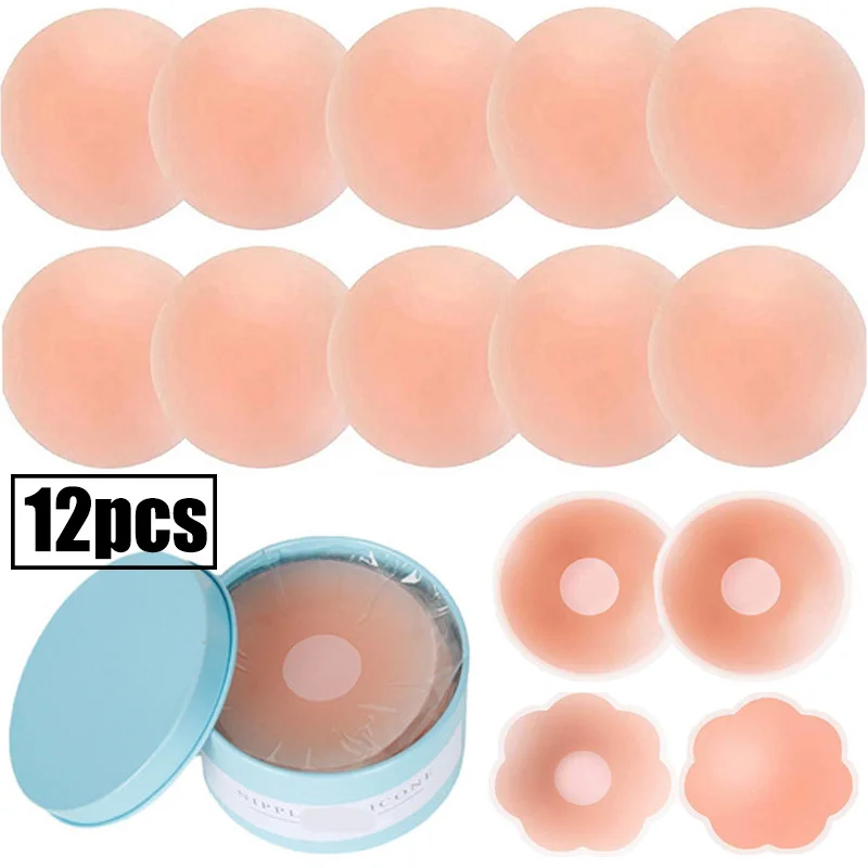 Tanio 12pcs with Box Silicone Nipple Cover Reusable Nipple Covers