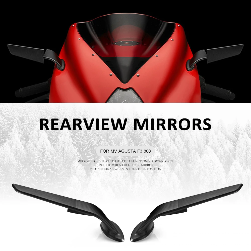 New Rearview Rear View Mirrors Glass Back Side Mirror Left Right Motorcycle Accessories For MV Agusta F3 800 2021 2022
