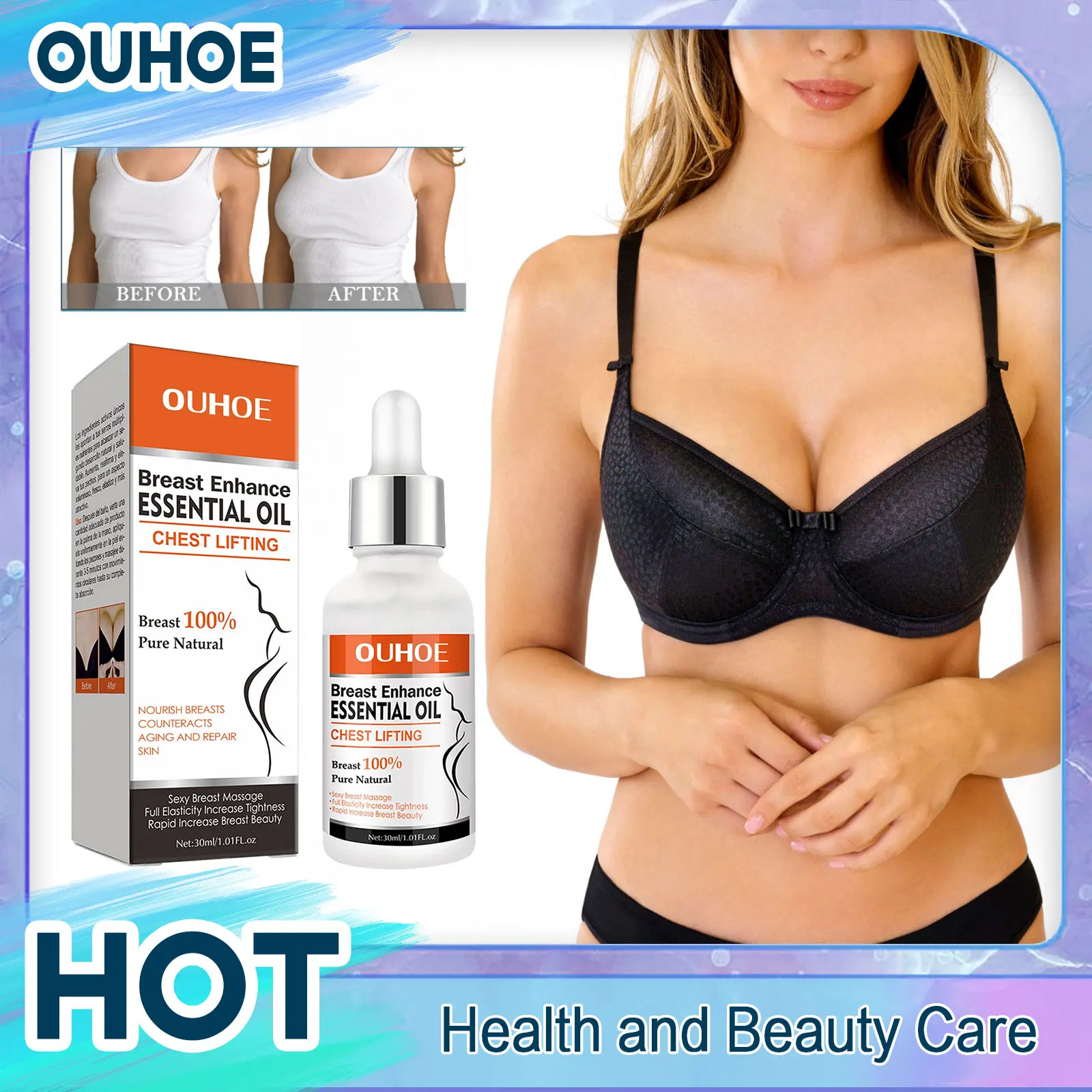 

Breast Enlarge Serum Sagging Boob Care Butt Tighten Bigger Massage Firming Plump Enhancer Nourishing Chest Lifting Essential Oil