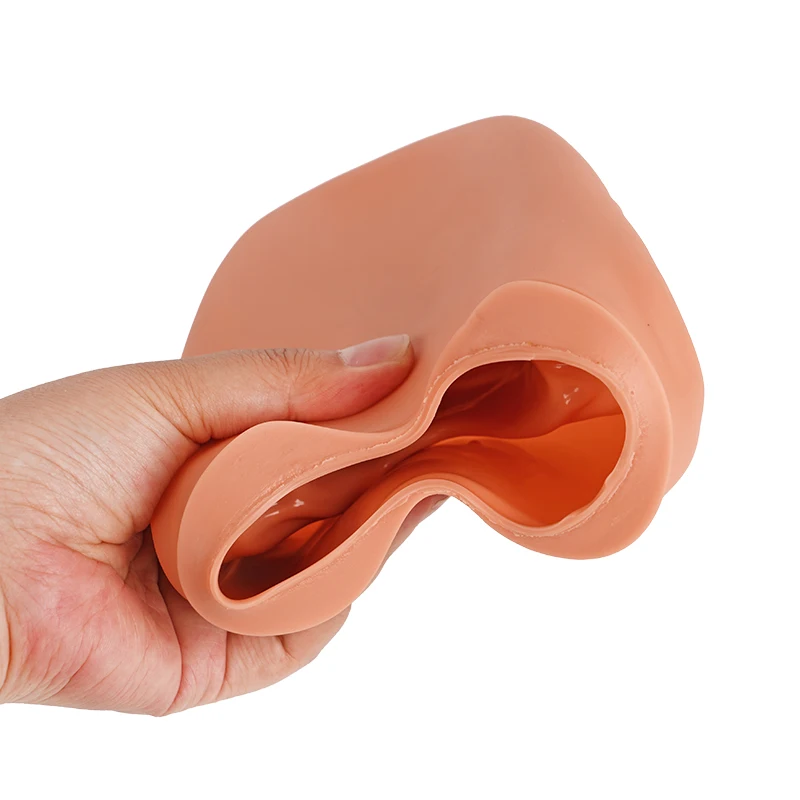 혀가 있는 입 손 인형, 어린이 실리콘 언어 치료 치아 모델, 칫솔 교육 모델, 1 세트
