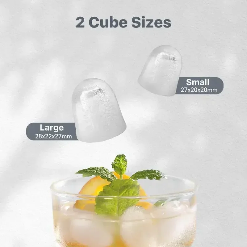 Silonn Bullet Ice Maker Countertop, Portable Ice Machine with Carry Handle, Self-Cleaning Ice Makers with Basket and Scoop 4