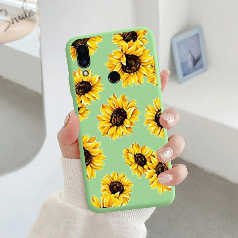 For Meizu note 9 Protective Shell Silicone Soft Shell Phone Case Candy Color Case Fashion Silicone Color Chrysanthemum meizu phone case with stones lock Cases For Meizu