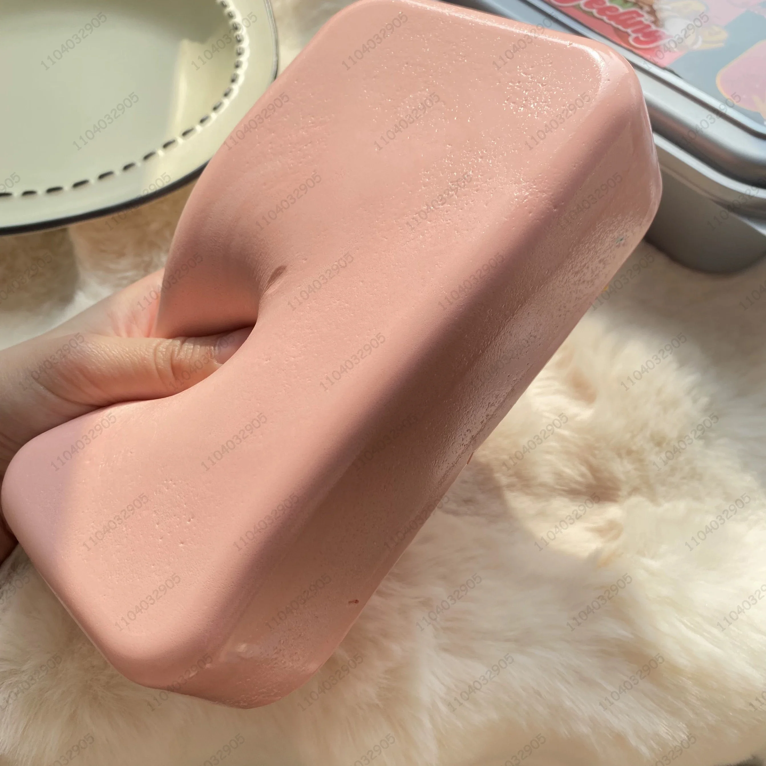 べたつかないケーキボックス付きのスクイーズおもちゃ,ゆっくり