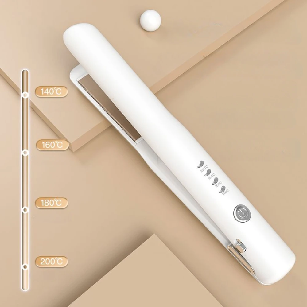 2 in 1 wireless mini portable USB hair straightener, intelligent temperature control upgrade anti-scalding, large capacity lithi 5