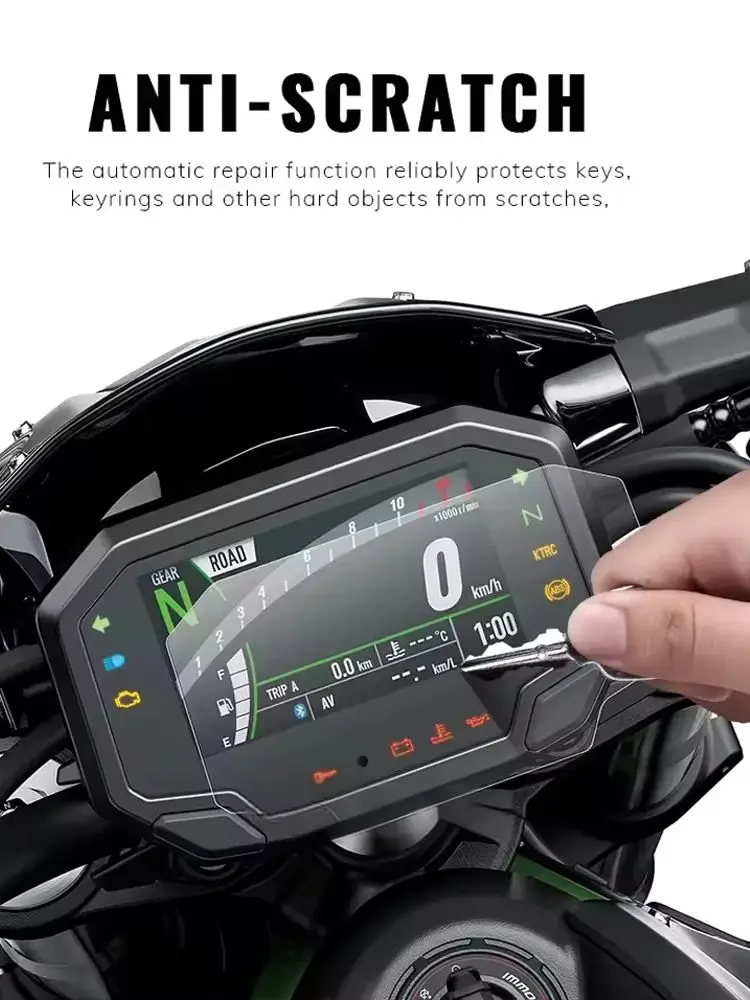 2024- ZX6R 오토바이 ZX-6R 가와사키 Z500 SE Z500SE NINJA E-1/ 500 SE/7 하이브리드 스크린 대시보드 보호 필름