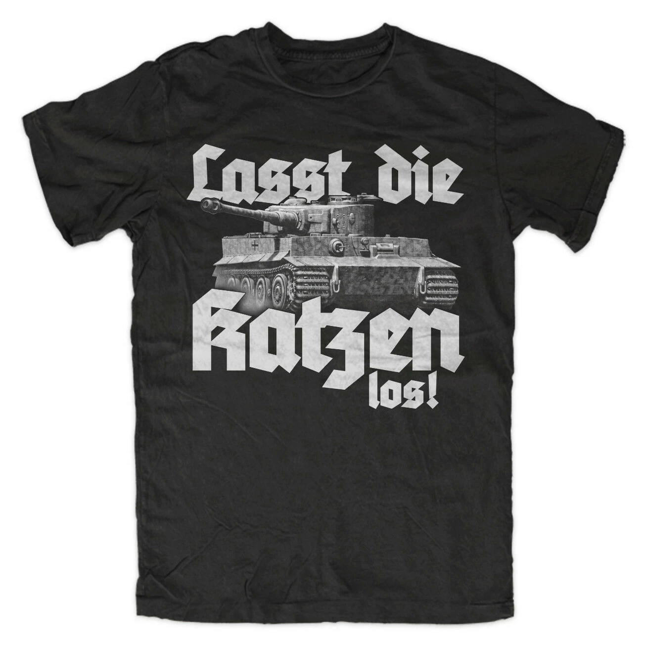 

Let The Cats Los. Panzer WWII German Tiger Tank T Shirt. Short Sleeve 100% Cotton Casual T-shirts Loose Top Size S-3XL