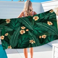 Palm leaf Towel Microfiber Beach Towel Absorbent Quick dry Soft Yoga Swimming Resort Mountain Climbing Towel 1