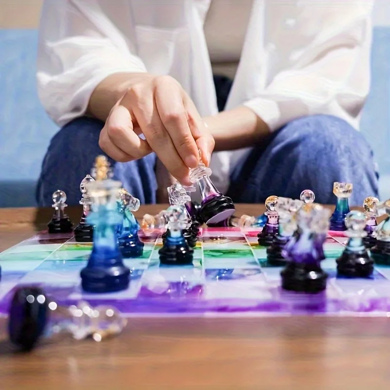 Chessboard Resin Silicone Mold Set 6