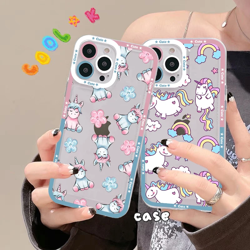 unicorn cartoon Phone Case For iPhone 13 14 Pro Max XS XR 12 11