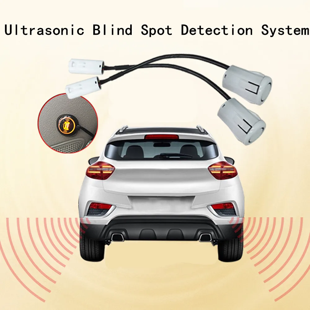 

Car Blind Spot Monitoring System Ultrasonic Sensor Distance Assist Lane Changing Tool Blind Spot Mirror Radar Detection System