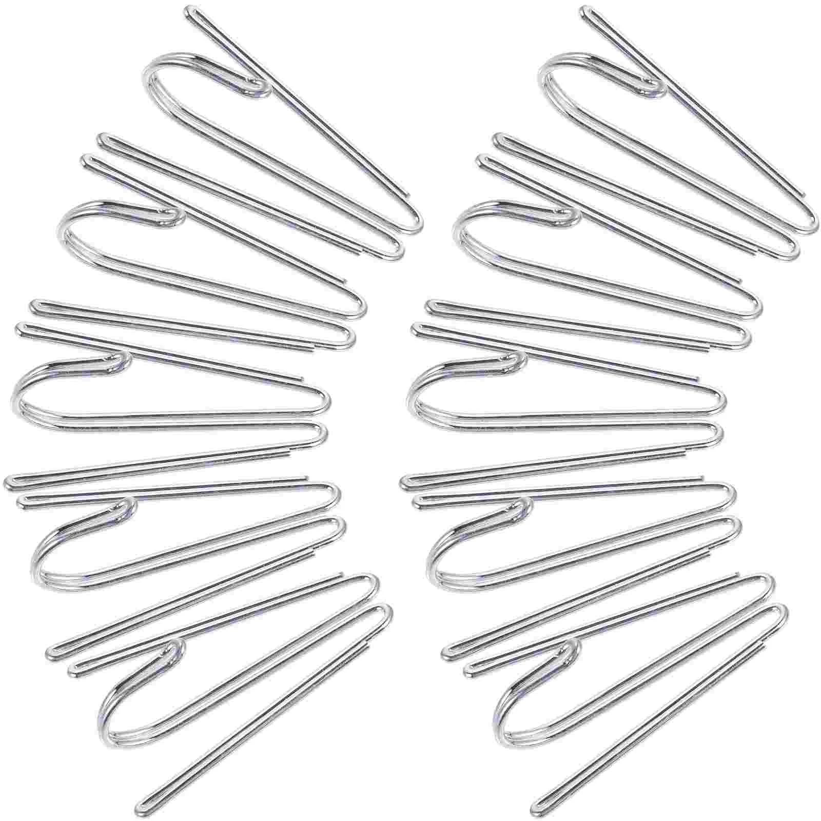 

50pcs Stainless Steel Curtain Hooks Portable Drapery Hooks for Window Curtains