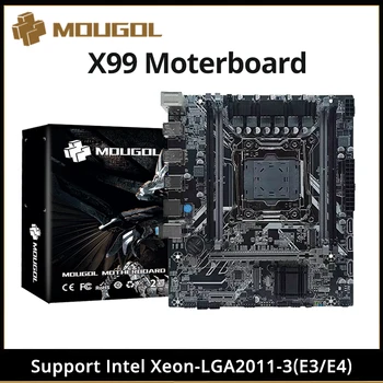 MOUGOL 데스크탑 게이밍 컴퓨터 콤보용 마더보드, 듀얼 채널 DDR4 메모리, PCIEx16 LGA2011-3, X99, USB3.0, M.2, NVME, SATA 3, 신제품