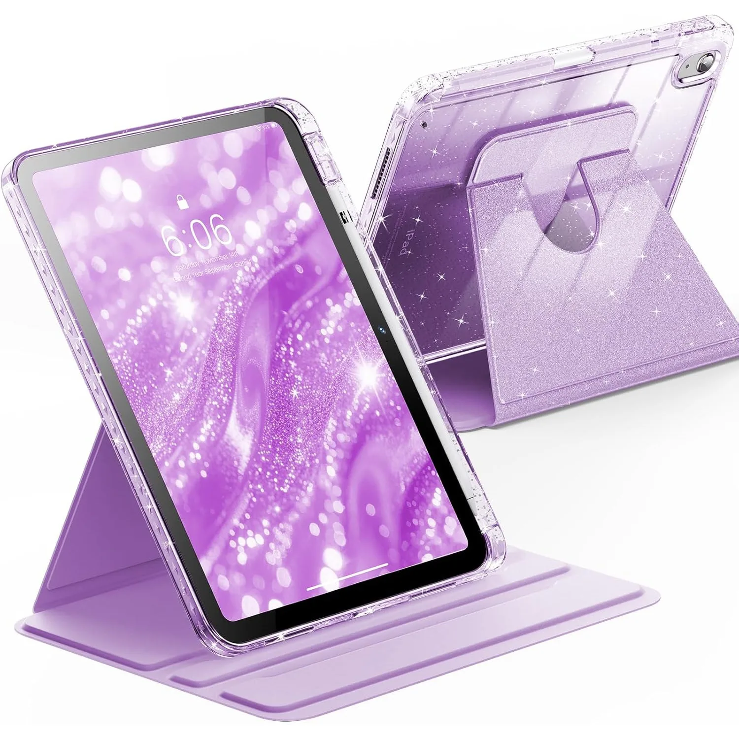 Crystal Glitter Rotating iPad Case