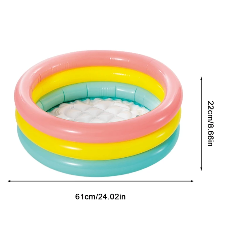 Inflatable Baby Kiddie Pool Kids Paddling Pool Toddler Baby Swimming Blow Up Ball Pit Infant Wading for Backyard