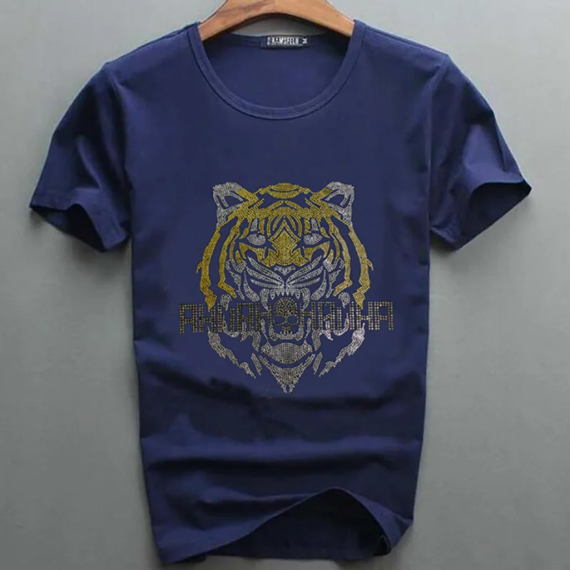 Men's T-shirt With Decorative Studs And Short Sleeves For Men_voghion.com