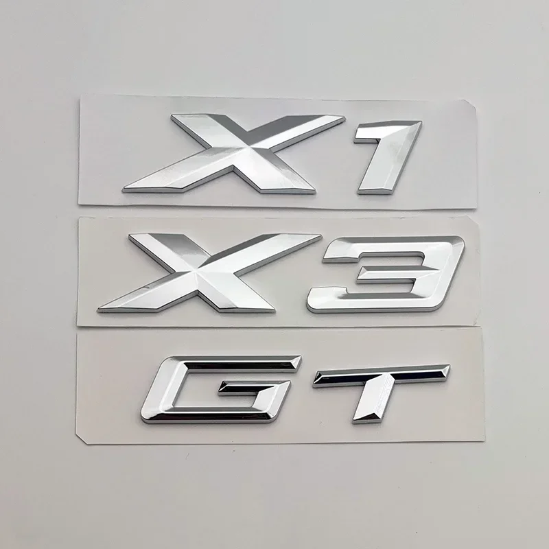 

ABS Chrome Car Trunk Letters Logo Emblem Sticker For BMW X1 X2 X3 X4 X5 X6 X7 GT E84 F48 F39 E83 F25 G01 F26 G02 E70 F15 E53 F16