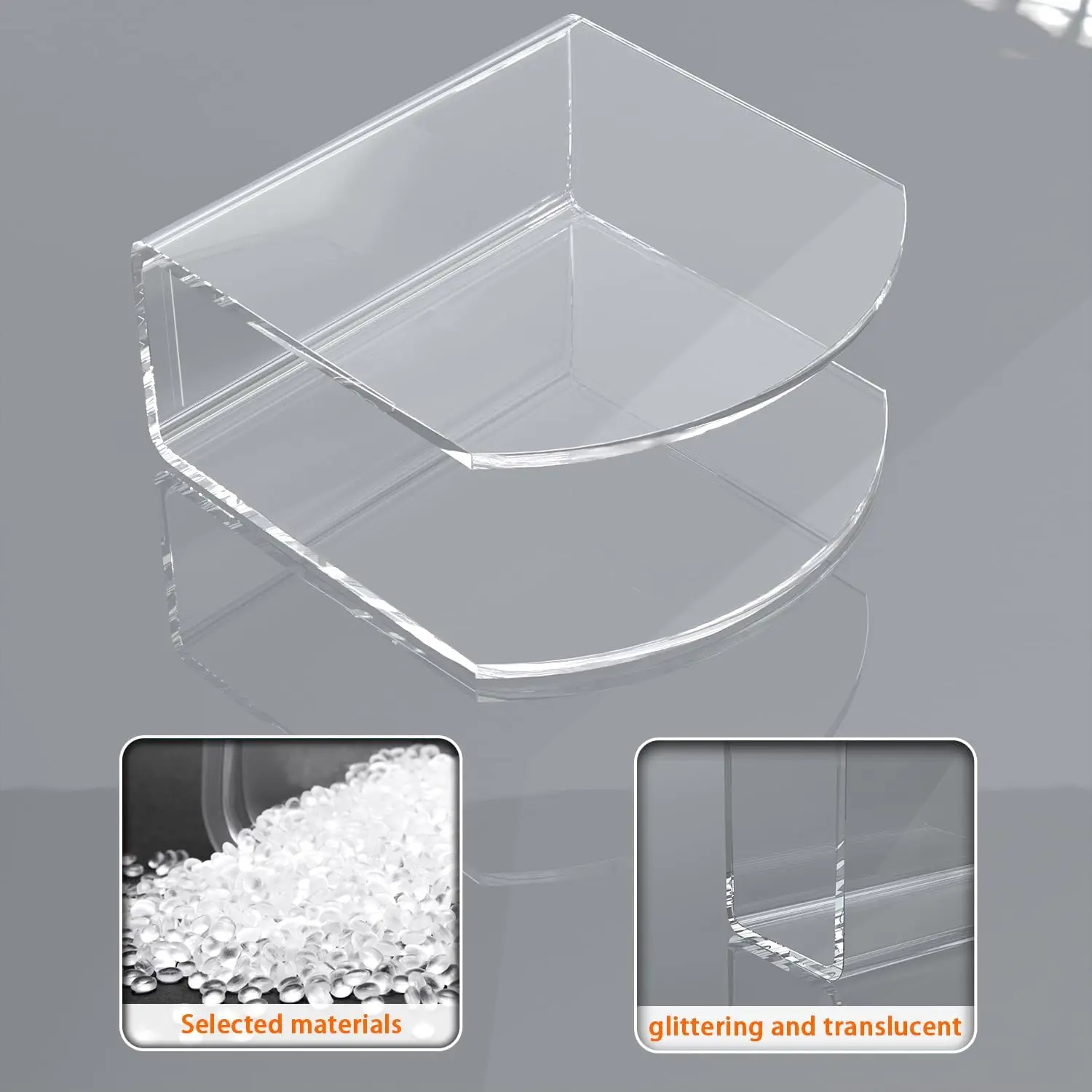 2/4 قطعة حامل مناديل أكريليك حامل صندوق مناديل موز...