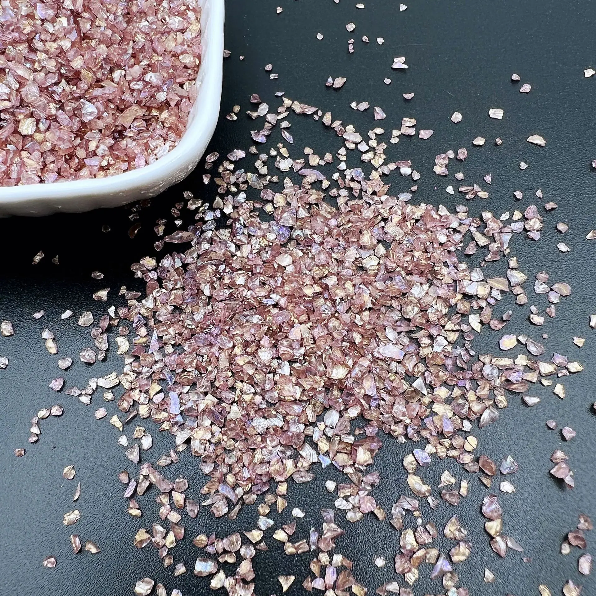 Sparkling Crushed Glass Glitter Fillers for DIY Crafts and Jewelry Making