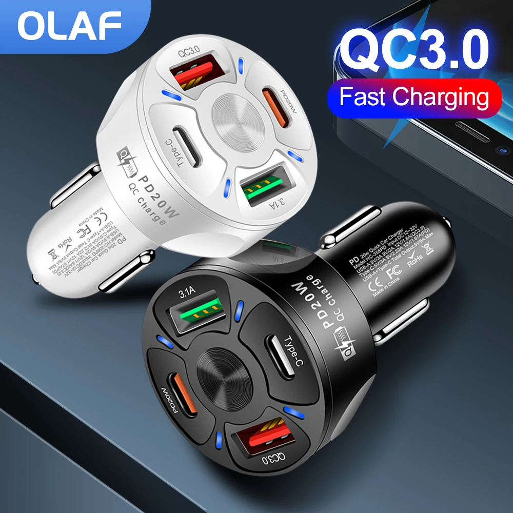 Olaf 4 Port USB C Car Charger Enrich Your Shopping List Wisely
