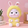 Pink Hat Cartoon Animals Rabbit Piggy Bank, Anti Drop Cute Piggy Bank, School Children's Day Gift, Home Desk Decor for Girls 4