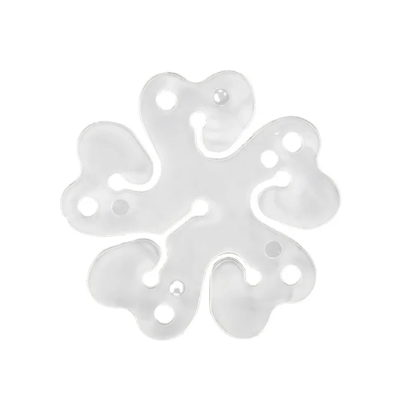5Pieces Flower Shaped Balloon Clip Holder Plum Shaped Balloon Clip Kit Arched Balloon Connector Clip Ring Buckle