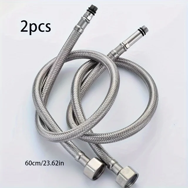 Tubo Flessibile Doccia G3/8 X M10 - 2 Pezzi Da 50cm Per Rubinetti Cucina E Bagno