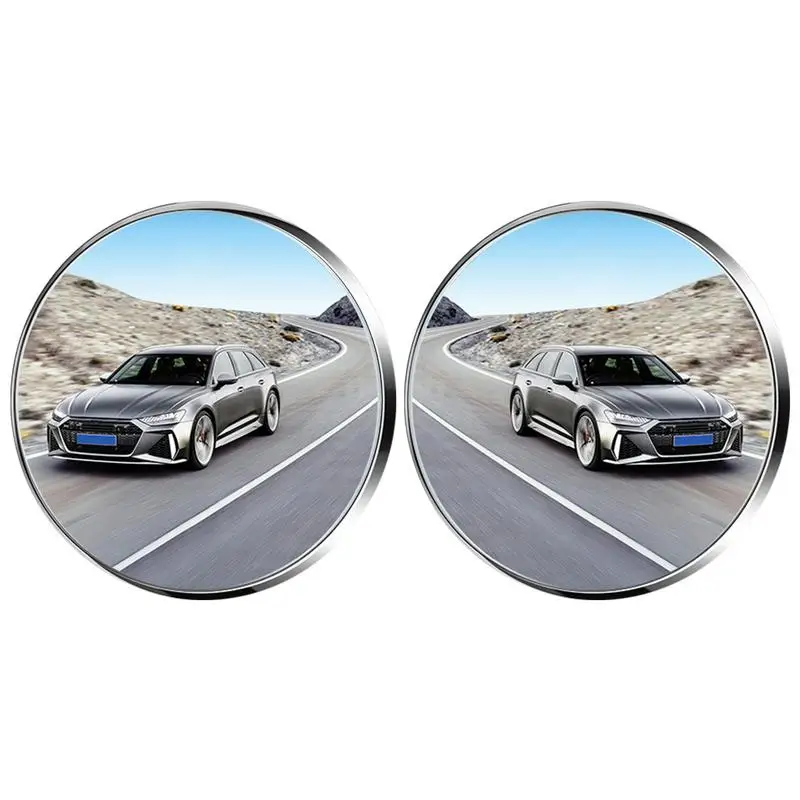 Blind Spot Mirror 2pcs Car Convex Mirrors Fish Eye Shapes Side By Side High-Definition Rear View Blindspot Mirrors for Car