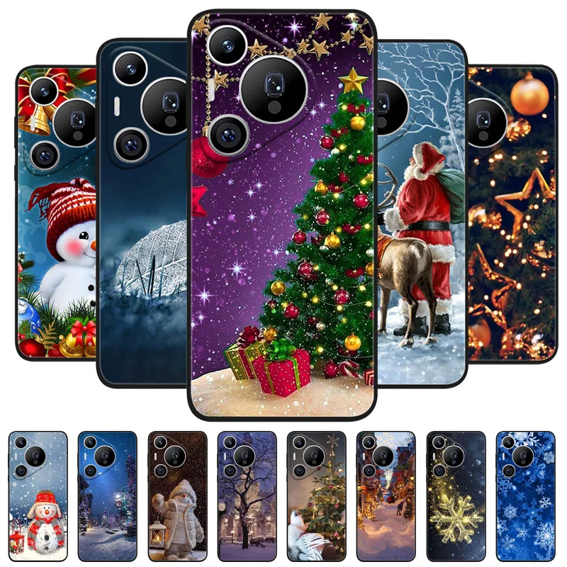 Festive Holiday Painted Silicone Phone Case - Soft and Stylish Cover
