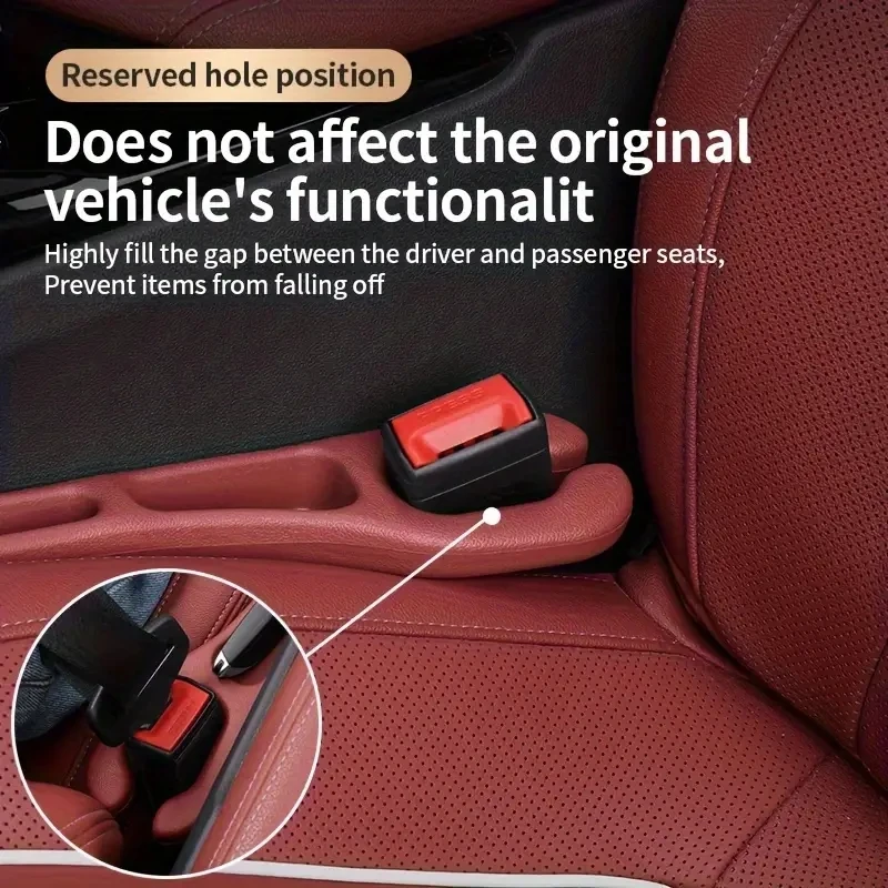 Car Seat Gap Stuff Side Seam Leakproof Storage Organizer Car Two Grooves Seat Gap Plug Strip Interior Accessories 2pc car seat gap plug